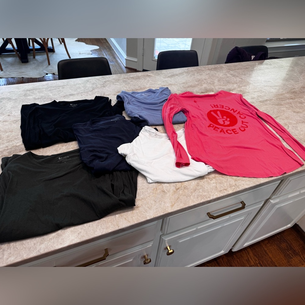 Set of 6 Figs Long Sleeve Underscrub shirts. Great used condition. All sz Small